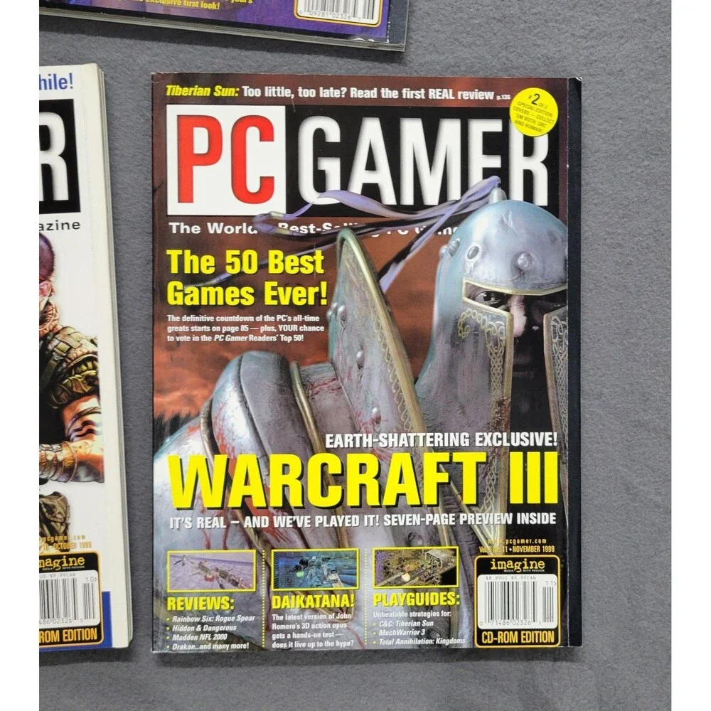 1999 PC Gamer Magazines Lot 90s Video Games Lot of 11 Jan - Dec